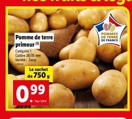 Pommes de Terre Jazzy Primeur Cat.1 28/35 mm - 750g | 0.99kg-1 | Promo en France!