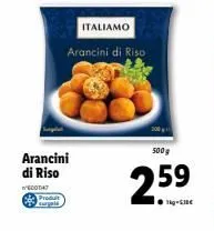 promo carpald italiamo : arancini di riso 500g, 1004 sigrie !