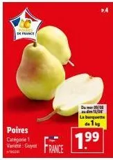 poires catégorie 1 van gayrance à 1.999 p.a. - promo 1 kg à 99€!