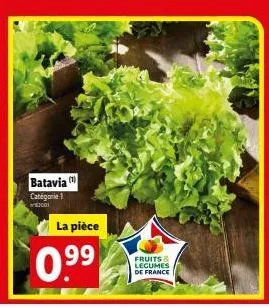 batavia catégorie 1 2001  la pièce  0.⁹⁹  fruits & legumes de france 