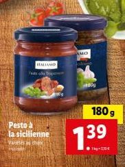 Promo: Pesto à la sicilienne Varietés a chate AMO Scilingo, 800g à seulement 7,39€/kg!