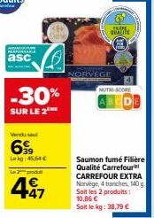 saumon fumé Carrefour