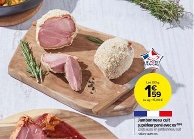 Économisez 15€ sur un Jambonneau Cuit Supérieur Pané à l'Os de Porc Français!