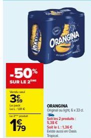 Vendusel 39 : Offre Imparable - 2 Produits ORANGINA à 5,38 € ! -50% sur le 2e !