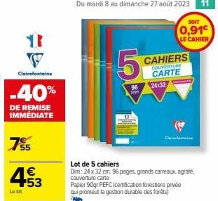 soldes clairefontaine
