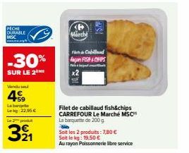Fish & Chips à Prix Réduit: Cabillaud MSC -30% sur 2, à Seulement 49€!