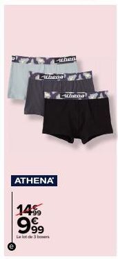 thena  ATHENA  when  14⁹⁹9  999  Le lot de 3 bors  Athena 