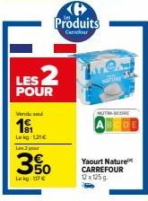 yaourt nature Carrefour