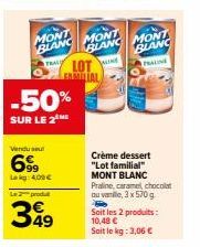 Lot familial MONT BLANC Praline -50% ! 4,00€ seulement ! Caramel, Chocolat, Vanille et plus !