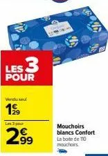 offre spéciale : confort blanc dès 110 mouchoirs à 299€