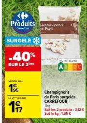 champignons de Paris Carrefour