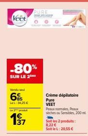 crème dépilatoire Veet