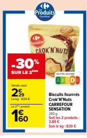 biscuits fourrés Carrefour