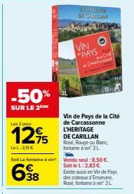 50% de Réduction sur La Fontaine à Vin heritage de Setelan Vino Pays + Vin de Pays 38 Co Camion