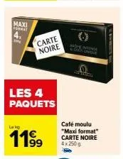 café moulu carte noire