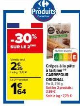 Profitez de -30% sur la Crêpe à la pâte à tartiner Carrefour Original - 2 produits 8x256g à 3.99€/kg 7.79€!