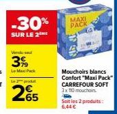 CARREFOUR SOFT: -30% SUR LE MAXI PACK! 3x110 mouchoirs blancs Confort 'Maxi Pack' pour 6,44€ - 3% de rabais supplémentaire!