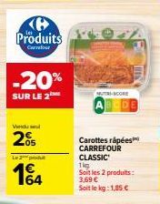 carottes râpées Carrefour