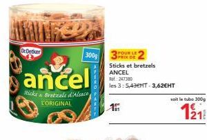 Le Goût Original d'Alsace: Dr. Oetker Ancel Sticks Bretzels - 2 Sticks & Burgers pour 3,5,43€, Tubo 300g pour 12,1€!