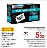 Café expresso Carte noire