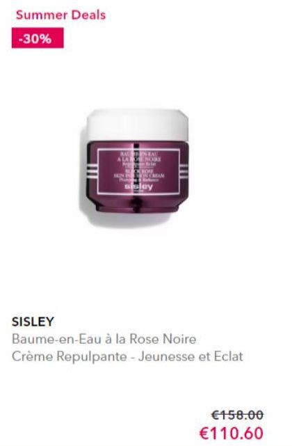 Promo -30%: Découvrez la Crème Repulpante SISLEY à la Rose Noire!