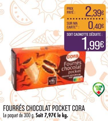 FOURRÉS CHOCOLAT POCKET CORA 