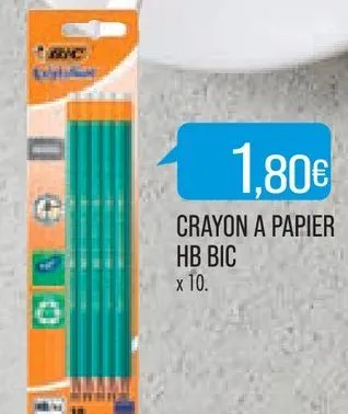 crayon a papier hb bic 