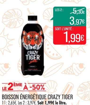 BOISSON ÉNERGÉTIQUE CRAZY TIGER 