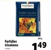 farfalles tricolores  -4500  farfalle tricolore  italiamo 