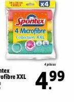 Spontex 4 Microfibre Collection XXL  4 picas  4.⁹⁹  99 