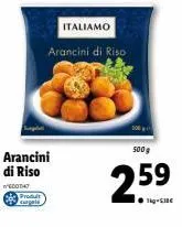 produit italiamo - arancini di riso 500g - 1004 carpald - promo sigrie
