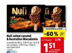 Offre Spéciale : Nuii Salted Caramel et Macadamia d'Australie Rapide et Abordable. 2 Produits pour 5,29 €!