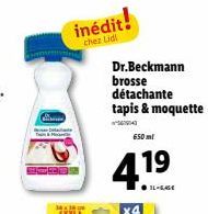 Délogez les Tâches Embêtantes avec Dr.Beckmann : 4x650ml détachant Tapis & Moquette à seulement 4.19€ chez Lidl !