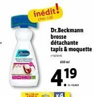 délogez les tâches embêtantes avec dr.beckmann : 4x650ml détachant tapis & moquette à seulement 4.19€ chez lidl !