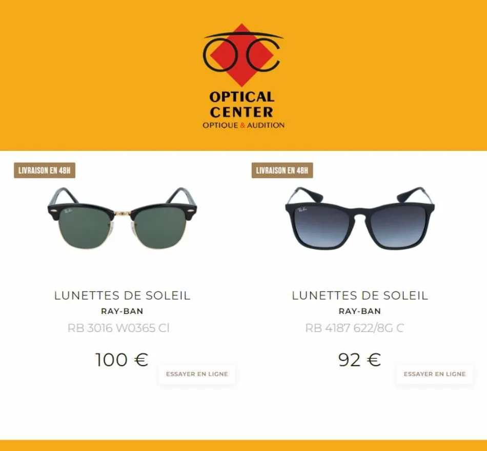 produit optical center