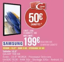 profitez de la carte 50€ pour obtenir le produit 2490 à 199€: faites votre cagnotte et bénéficiez de 500 € de réduction!