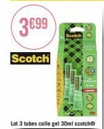 3€99  Scotch  440  Scotch  20 000  Lot 3 tubes colle gel 30ml scotchⒸ 