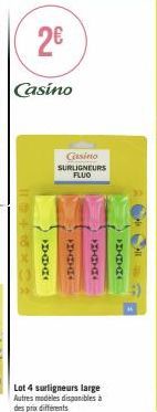 Lot de 4 Surligneurs Fluo Large à 2€ - DDHI Casino: Autres Modèles Disponibles!