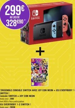 Console Switch Intense Malam + Everybody Ensemble à 299 €: Profitez d'une Offre Exclusive!