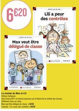 Max et Lili Prêts Pour la Rentrée Scolaire : Edition Calligram Série L.