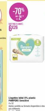 -70%  2*  SOIT PAR 2L'UNITÉ:  6626  4x5  Pampers C 