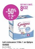 50% de Réduction sur le Lait Guigoz Optipro Croissance 3 Dès 1 An : 8,32€ le Litre !
