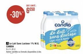 lait sans lactose Candia