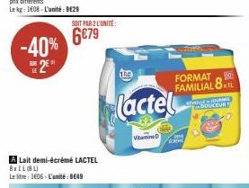 lait demi-écrémé Lactel