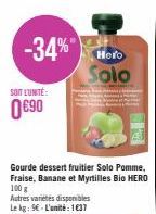 Fruitier Solo HERO: -34%! Myrtilles Bio 100g, 1€37/unité, 9€/kg