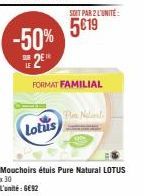 Lotus Plan Natural -30% : 5€19 pour 2 Unités - Mouchoirs Pure Natural!