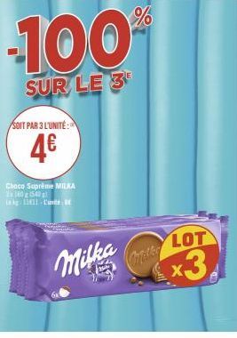3 x Milka Choco Suprème 180g : 4€ ! Réduction de 100% sur le lot - 542 1111-Cut.
