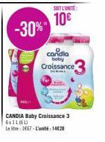 Promo -30% : 14€28 pour CANDIA Baby Croissance 6xIL (6L) - 1L à 1667€ !