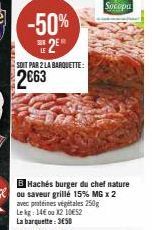 2x Burger Gourmet du Chef +15% MG +250g Légumes: 14€ Seulement!