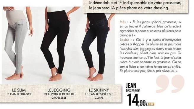 Le BUNU Jegging: Le Jean Indémodable et 1er Indispensable pour Votre Grossesse!